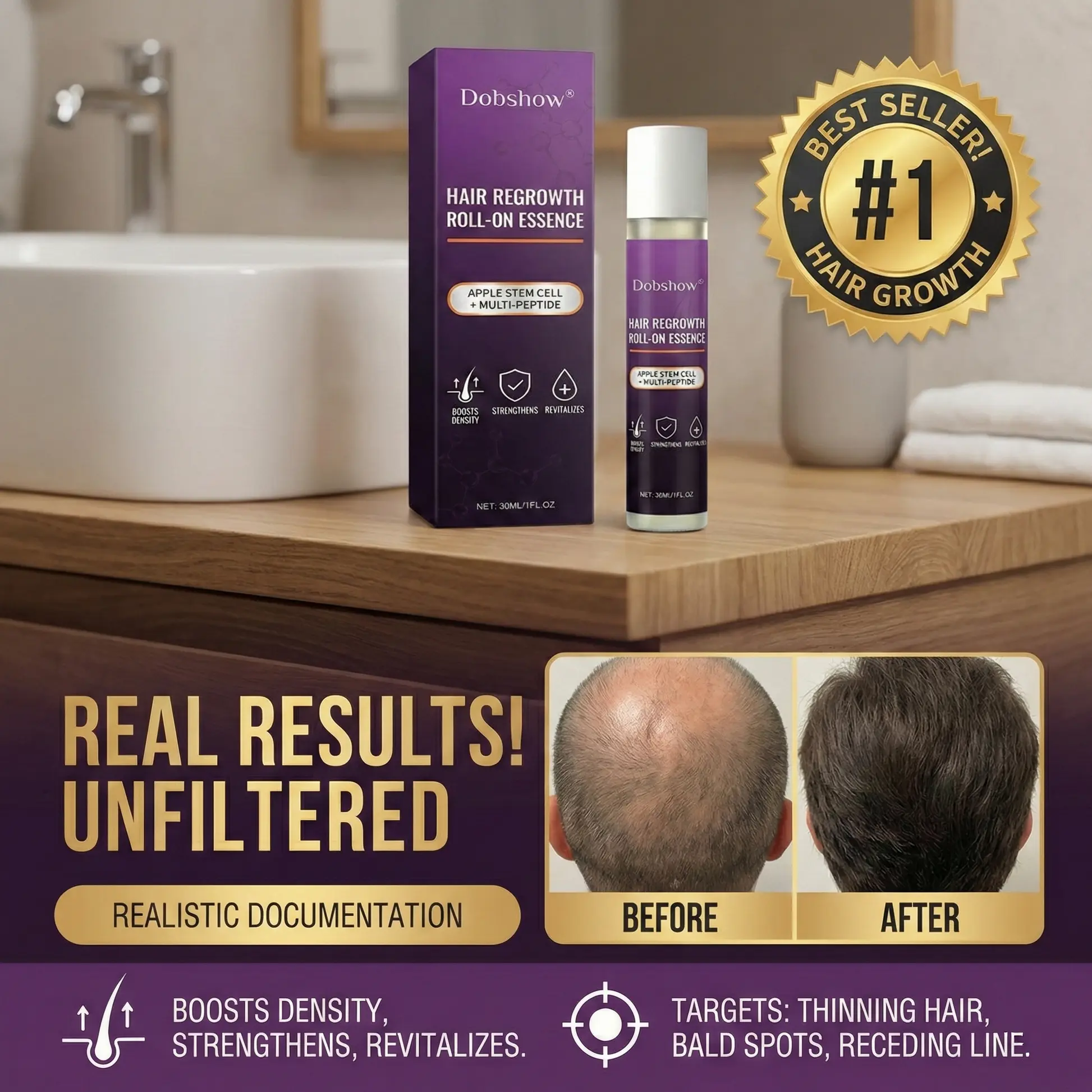 Dobshow® Haarwuchs-Pflege-Roll-On-Essenz – Bild 2