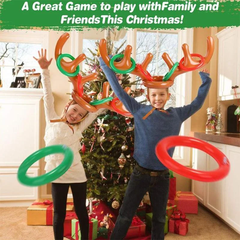 Weihnachts-Rentier-Geweih-Ringwurfspiel – Bild 2