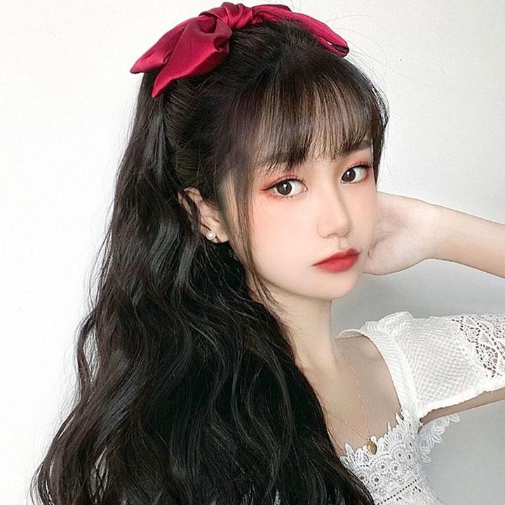 Clip-On-Pferdeschwanz mit Schleife – Bild 3