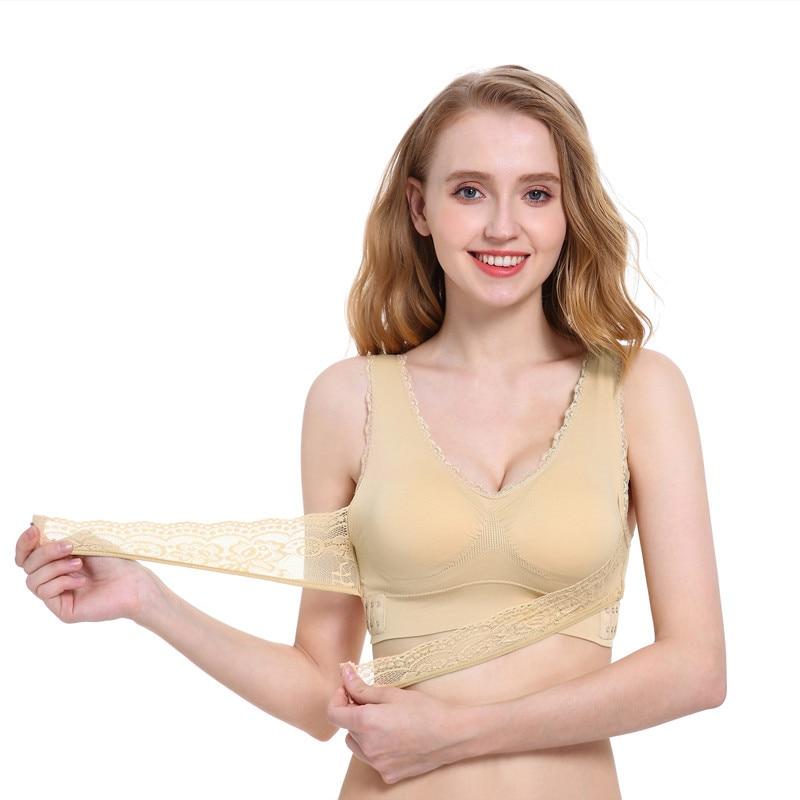 Verstellbarer Push-up-Spitzen-BH mit Riemen vorne – Bild 4