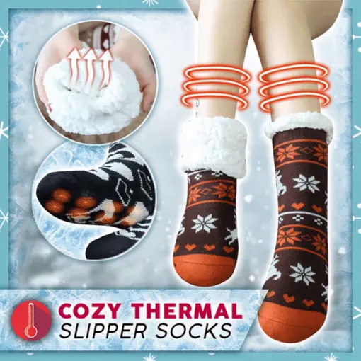 Kuschelige Thermo-Slipper-Socken