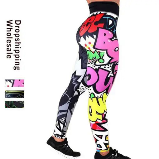 Digitaldruck-Leggings für Damen