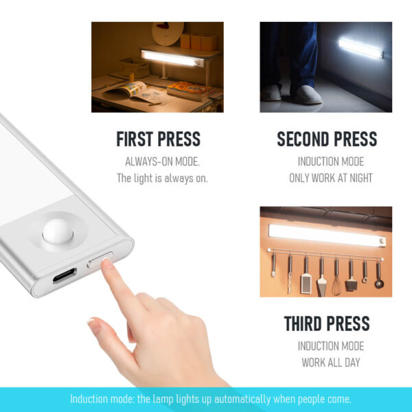 Wiederaufladbare Schrankleuchten mit Bewegungssensor – Bild 4